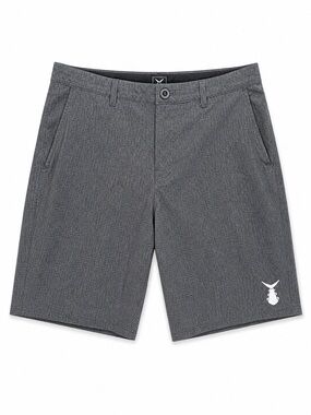 Tunaskin Shorts Mens 34 Charcoal Fibeaus Hybrid Chino Hiking Fishing Pockets